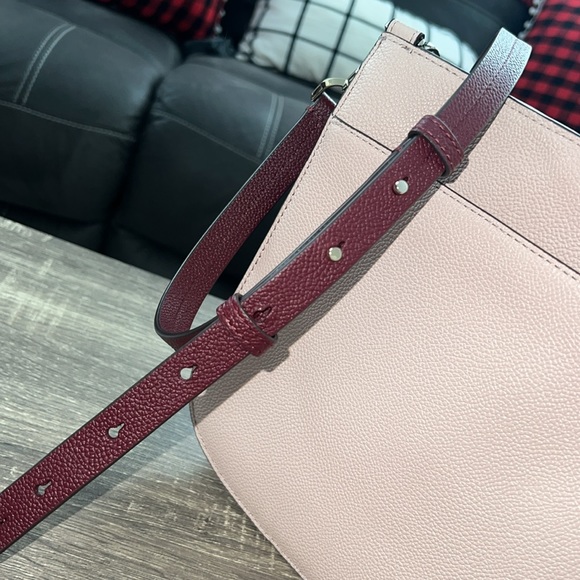 EUC Kate Spade Crossbody Bag Pink & Purple with Snakeskin - Picture 10 of 12